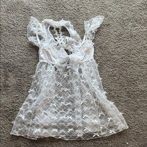 For Love And Lemons White Lace Chemise